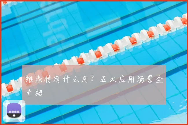 维森特有什么用?五大应用场景全介绍